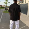T-shirt Noir Cœur Bleu homme streetwear vetement haut
